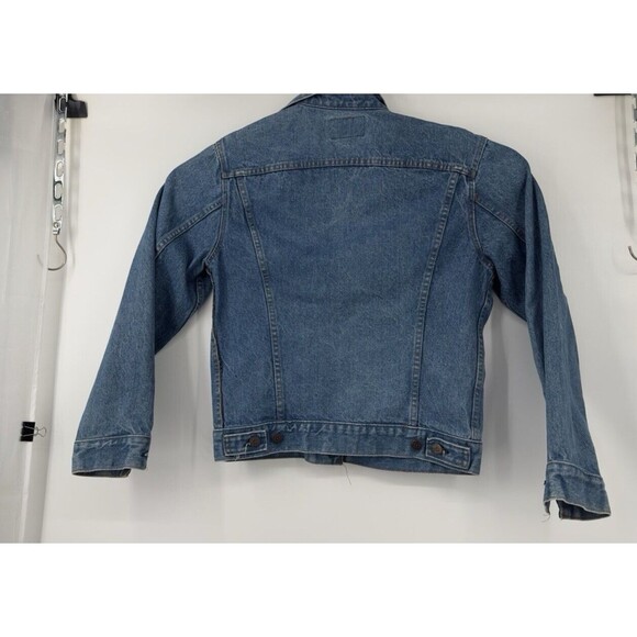 VTG Levis Denim Trucker Jacket Men’s Made In USA Large red  Tab size 38 paper - Picture 4 of 11